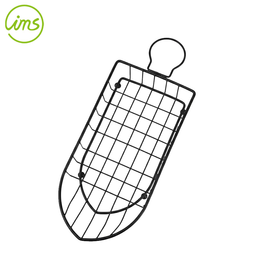 Long Iron Wire Mesh Serving Basket Tray with Handle